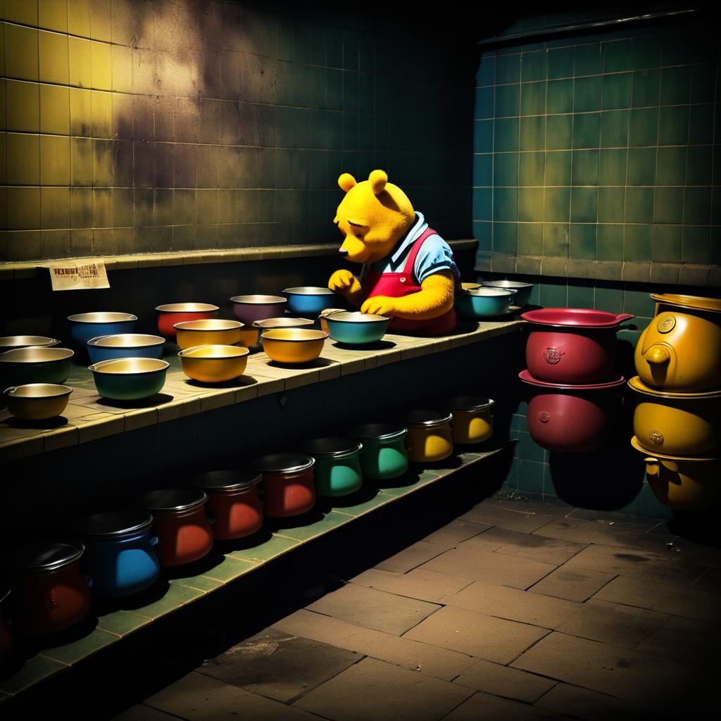 Demented Winnie the Pooh in Dark Queue