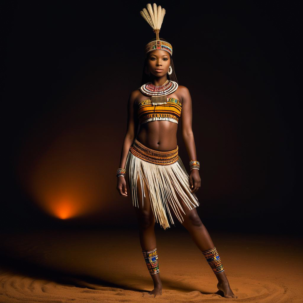 Radiant Zulu Girl in Vibrant Dress