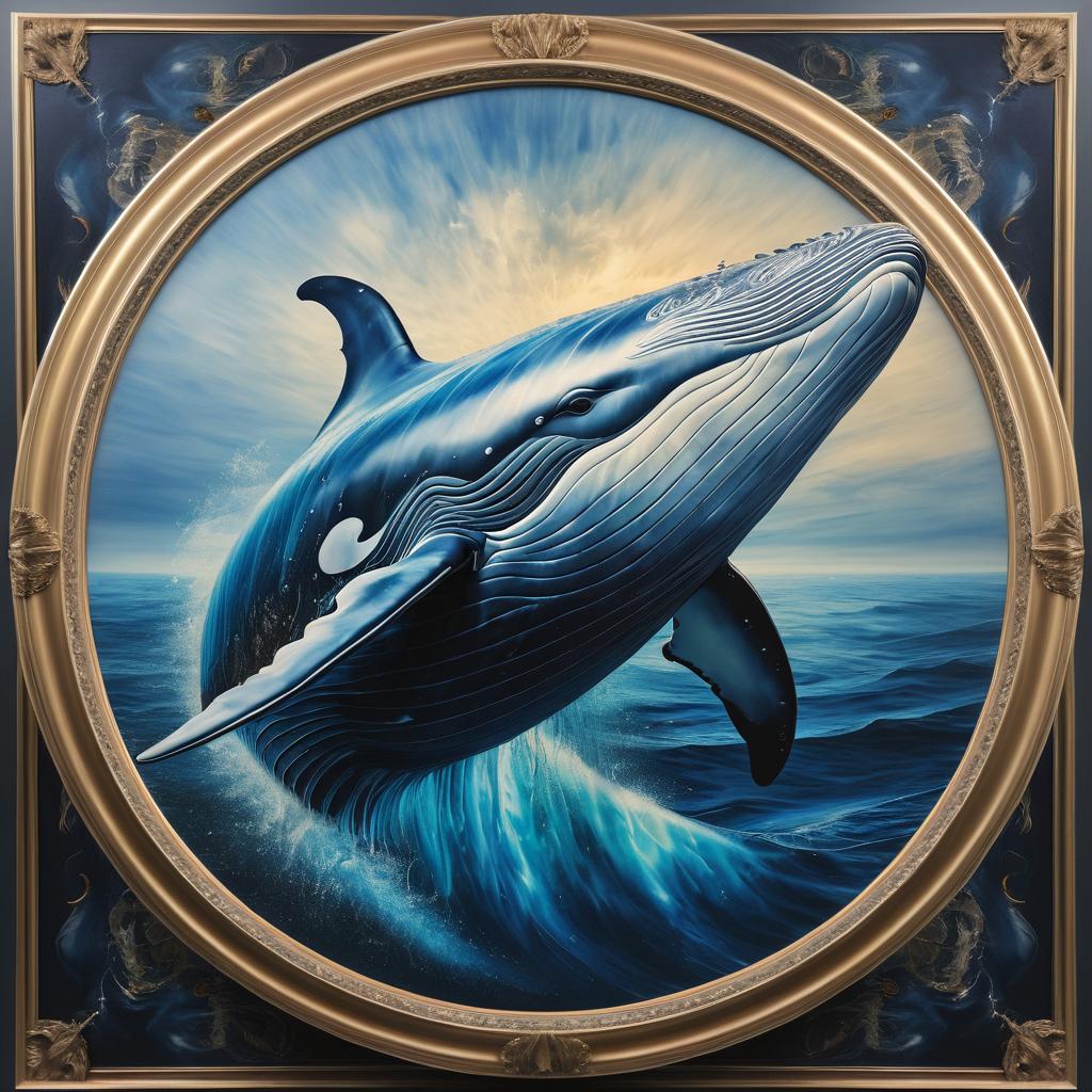 Majestic Whale in Da Vinci Style