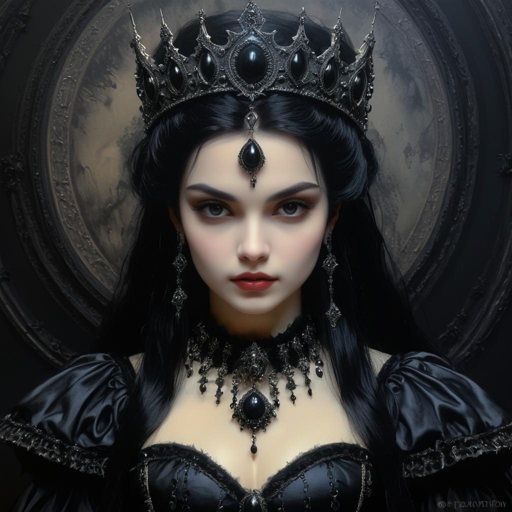 Gothic Princess Portrait in Dark Aesthetic