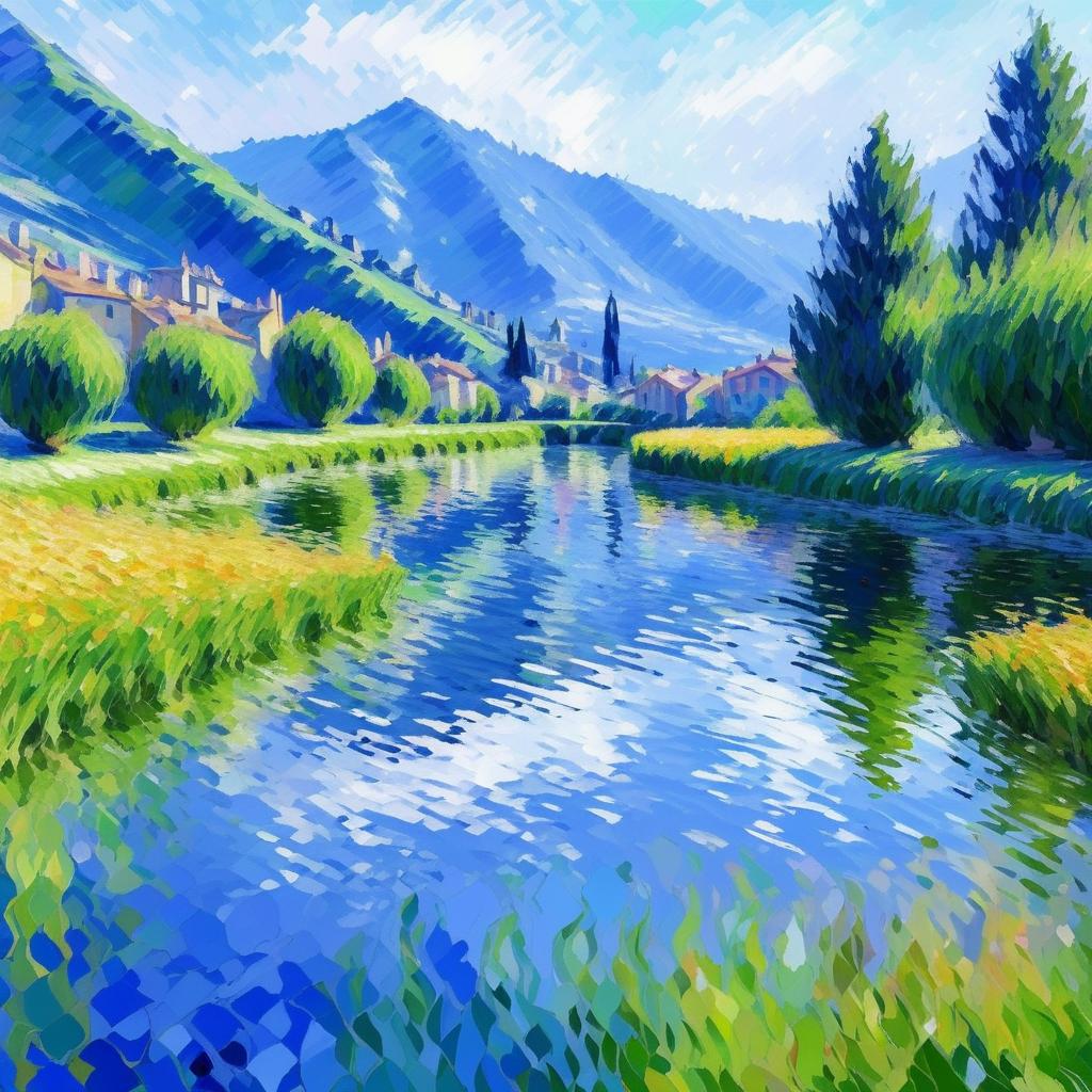 Impressionistic Landscape Inspired by Monet