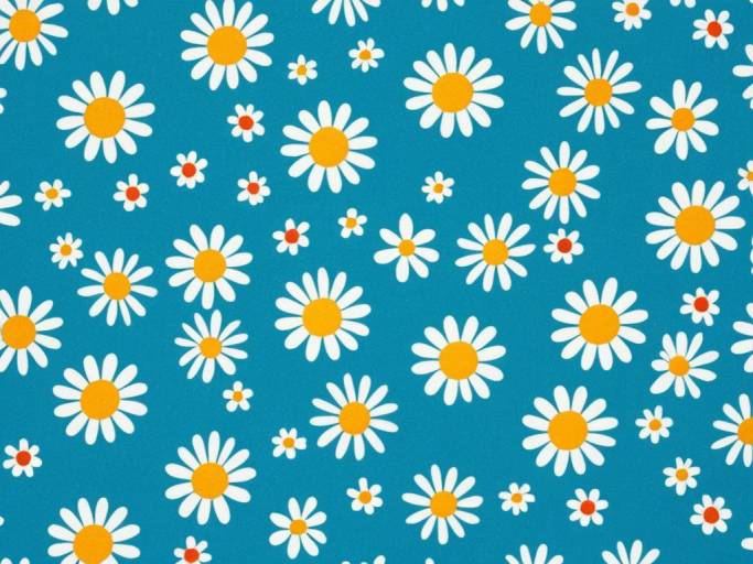 Charming Cartoon Flower Wallpaper Design