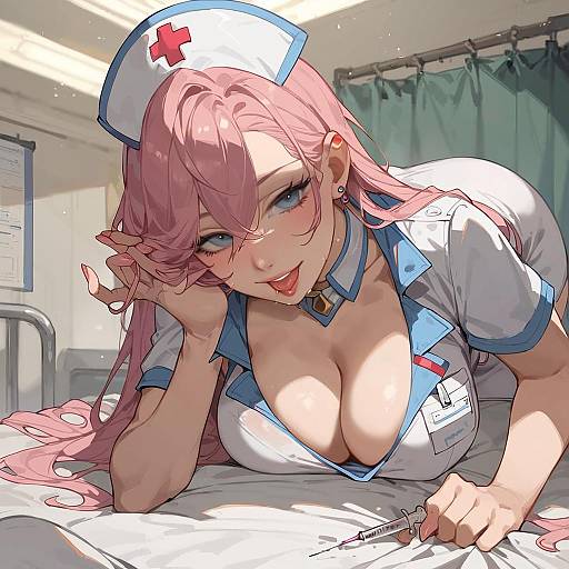 Yandere Nurse Administering Bubbling Syringe