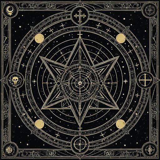 Gothic Occult Celestial Mandala