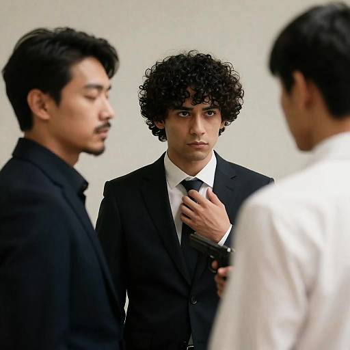 Tense Standoff: Three Men in Focus