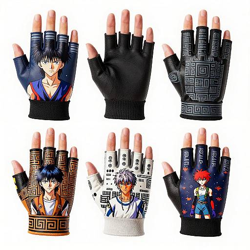 Fantasy JRPG Fingerless Glove Design