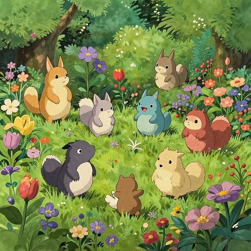 Whimsical Magical Garden Illustration