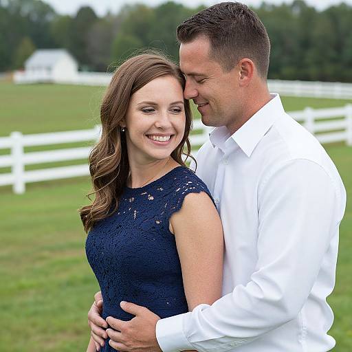 Joyful Engagement Portrait on Farm