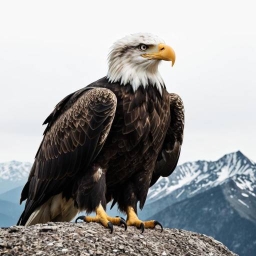 Bald Eagle on Mountain Rock