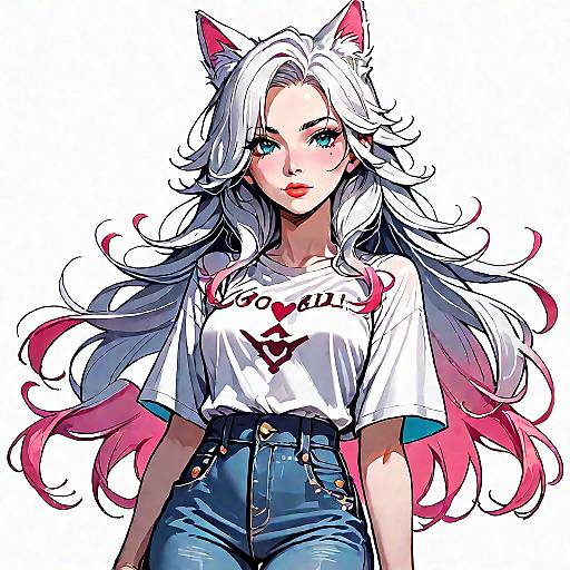 Expressive Solo Girl Vogue Pose