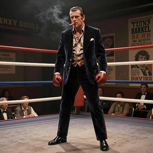 70s Suave Boxing Promoter Style
