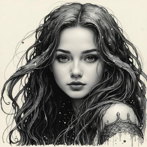 Dreamy Mermaid Sketch by Monge Dreamy Mermaid Sketch by Monge