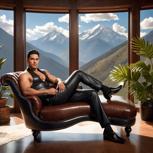 Glamorous Latino Man in Elegant Setting