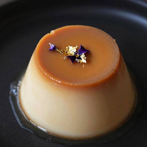 Macro Shot of Gourmet Purin Pudding