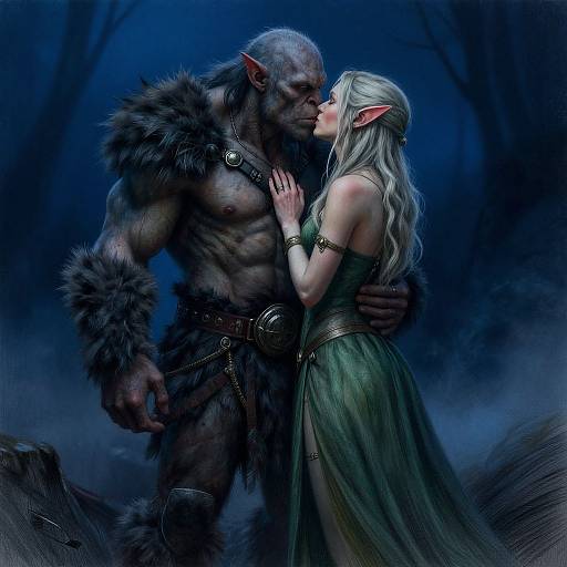 Ultra Realistic Orc and Elf Portrait