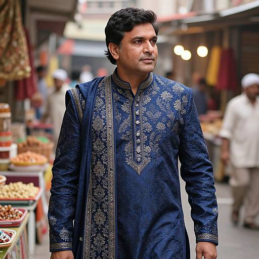 Elegant Indigo Jodhpuri Suit