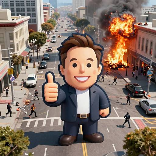 Elon Musk Game Icon Amid Riots