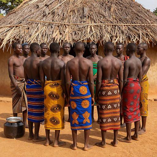 Vibrant Gathering in African Landscape