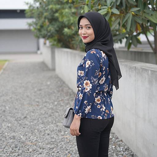 Portrait of Asian Woman in Hijab