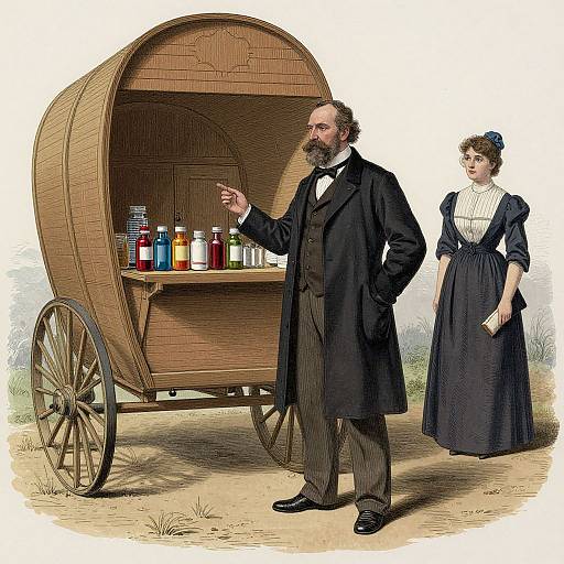 Vintage Quack Doctor Illustration 1889