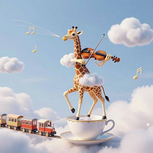 Whimsical Giraffe Violin Melody