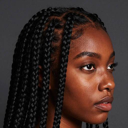 Close-Up Artistic Crown Braid Portrait