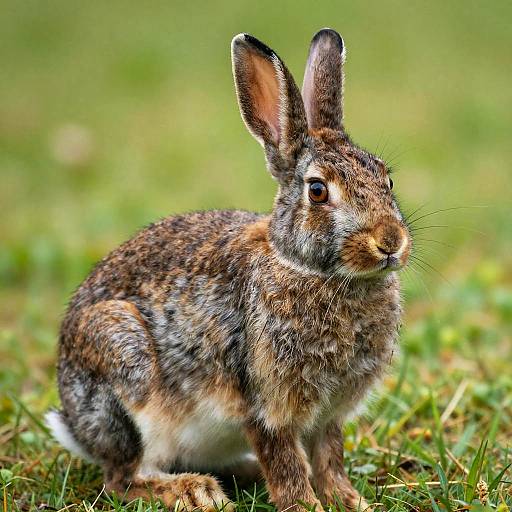 Realistic Tattooed Eastern Cottontail Rabbit