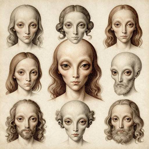 Leonardo da Vinci Style Alien Rorschach