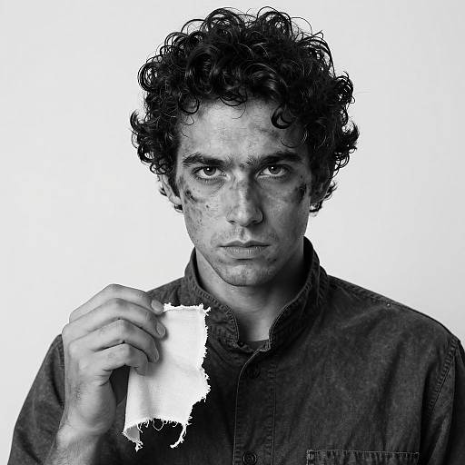 Dramatic Black and White Portrait