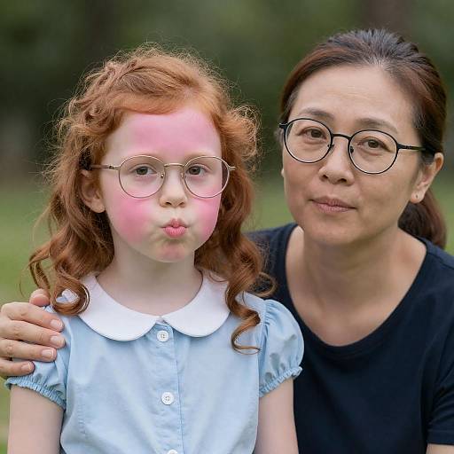Portrait of a Girl and Woman in Color