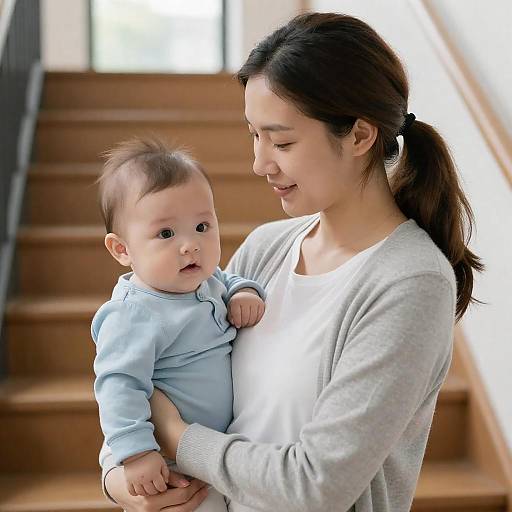 Warm Moment: Mother and Baby Portrait