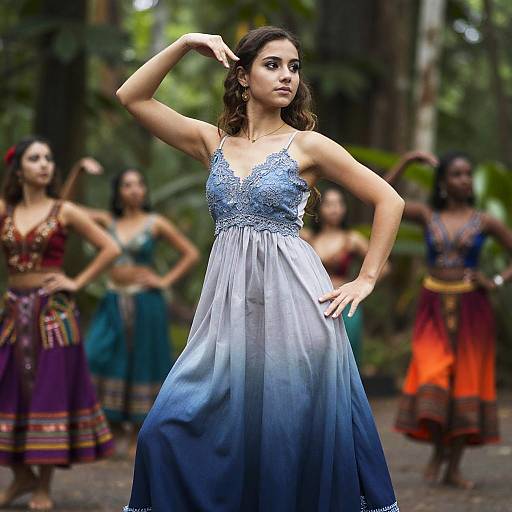 Romantic Bohemian Dress in Forest Dance