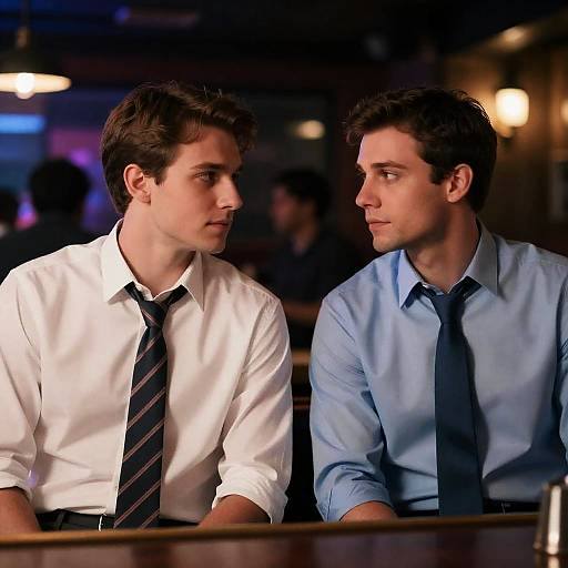 Intimate Encounter in a Dimly Lit Bar