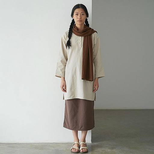 Asian Woman in Simple Casual Outfit