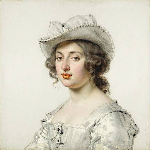 Baroque Portrait of Woman with Hat