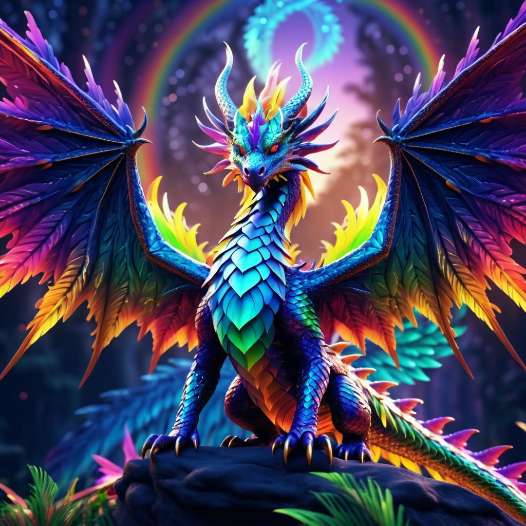 Majestic Mystic Dragon in Fantasy Art