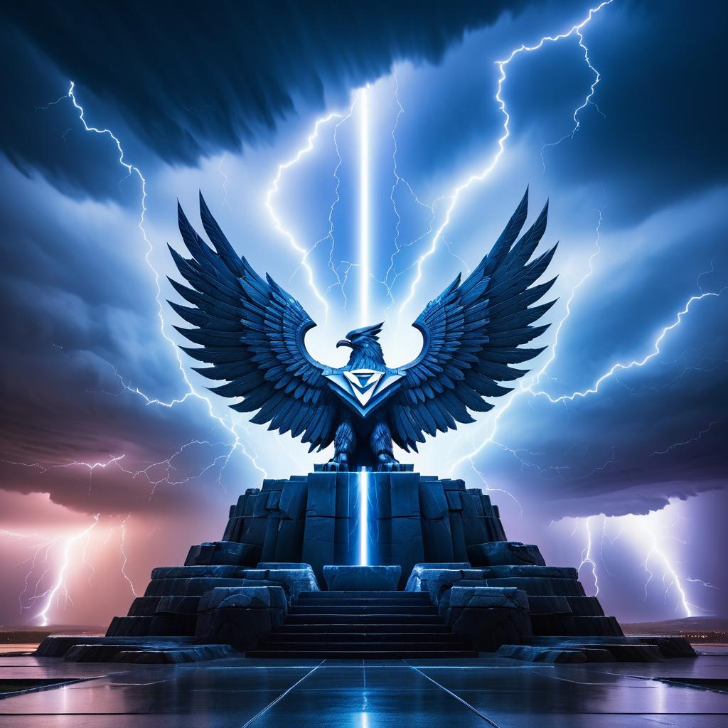 Majestic Thunderbird on Stormy Throne