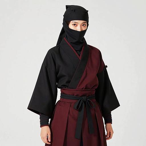 Elegant Black and Red Ninja