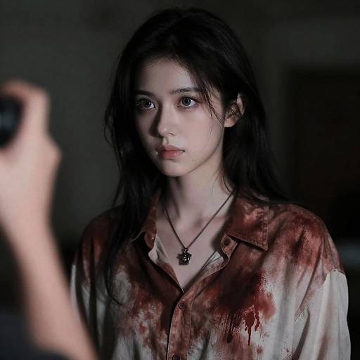 Intense Portrait of a Young Woman