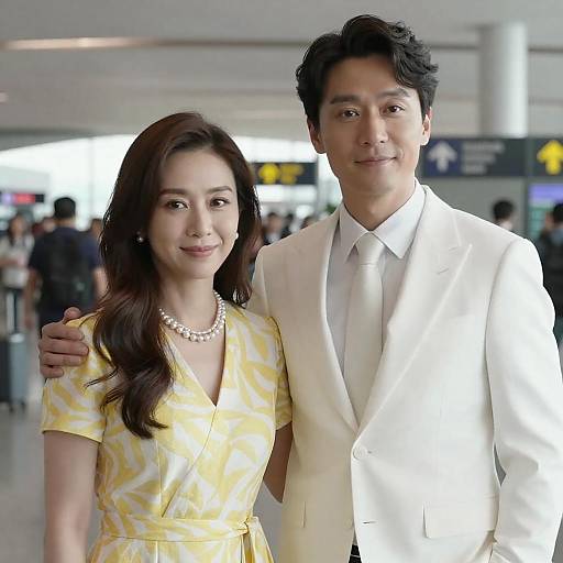 Couple in Airport Terminal