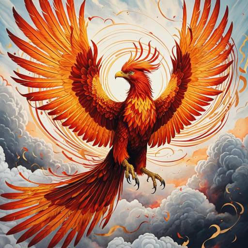 Radiant Phoenix with Fiery Feathers