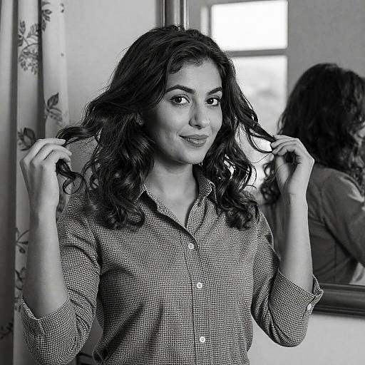 Charming Portrait in Black and White