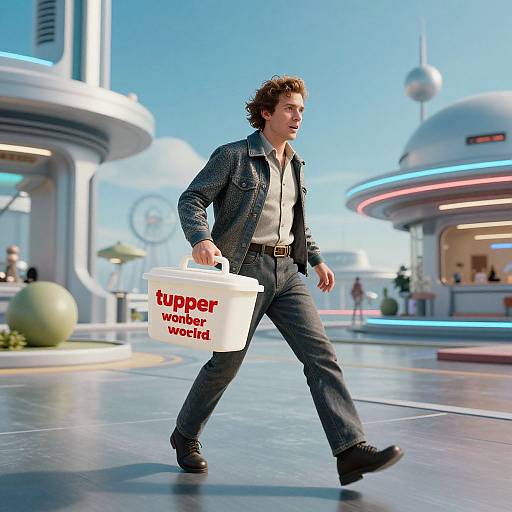 Retro Futurism Tupperware Film Scene