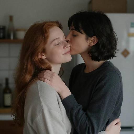 Tender Moment Between Two Women