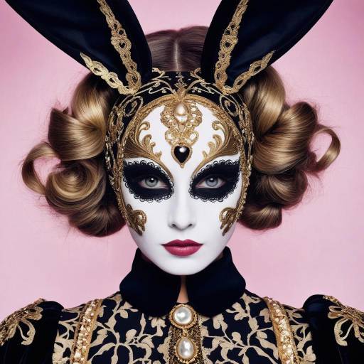 Surreal Playboy Bunny in Baroque Style