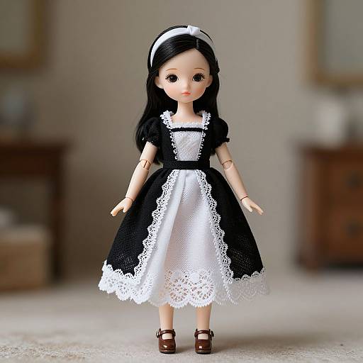 Elegant Vintage Female Doll Portrait