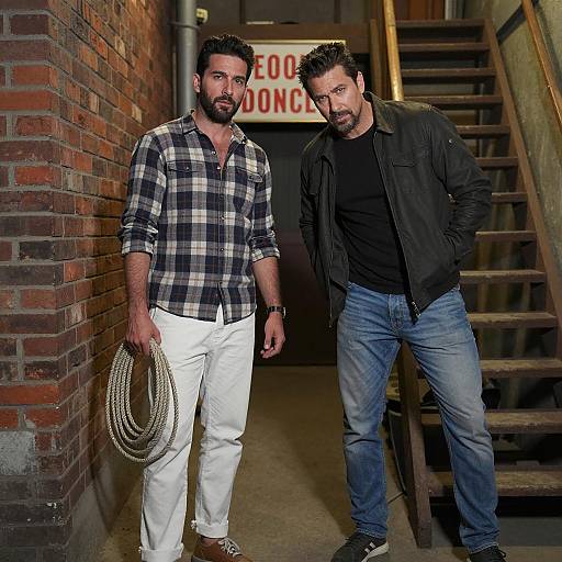 Nighttime Alley Encounter Between Two Men