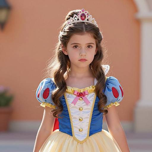 Young Girl in Snow White Costume