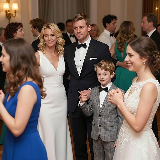 Elegant Formal Party with Guests in Evening Attire