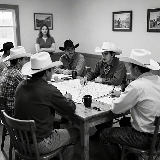 Western Gathering: Cowboy Scene Captured
